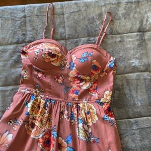 Mauve floral jumpsuit
